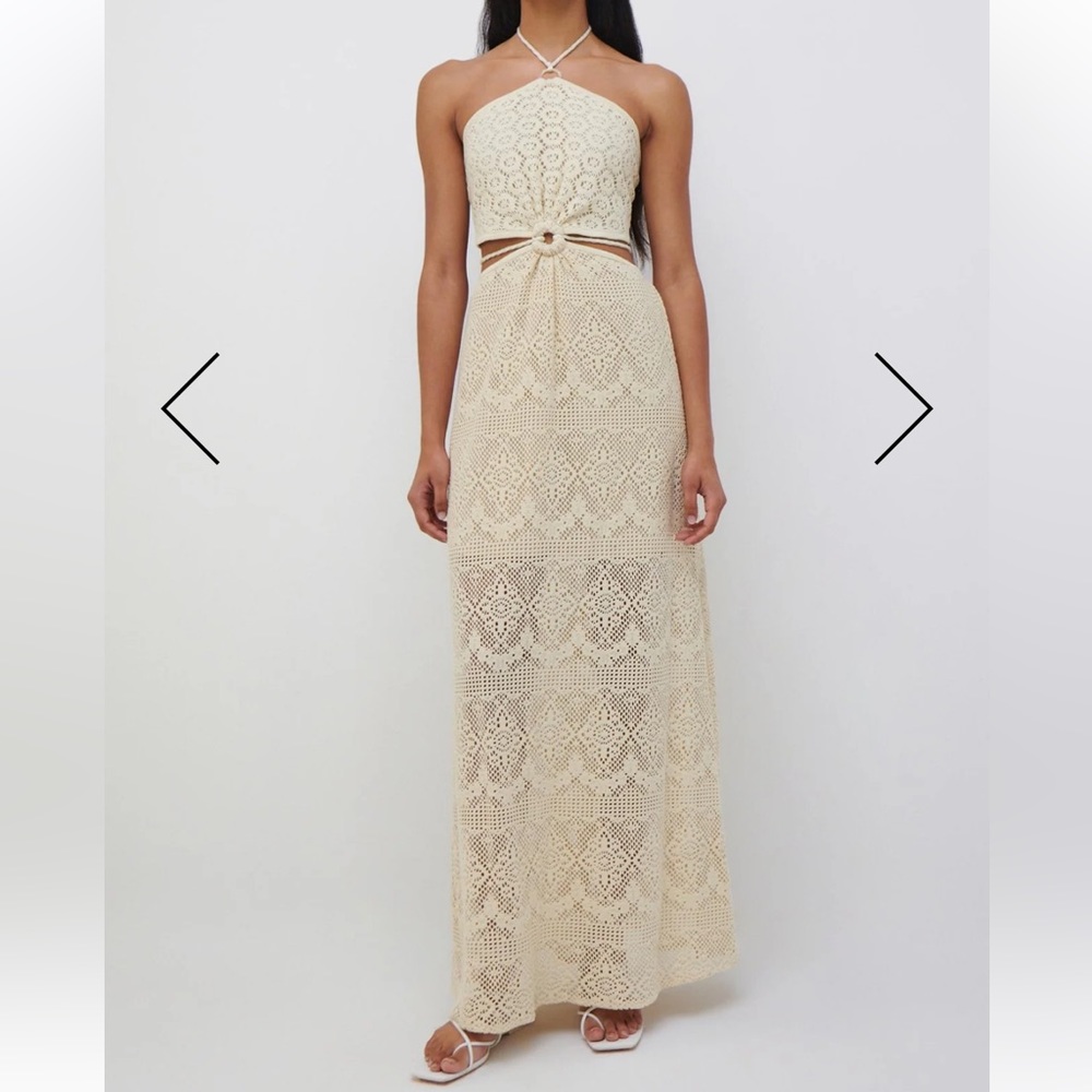 SOLD NWT Simkhai crochet cover up knit cut out dress. SMALL